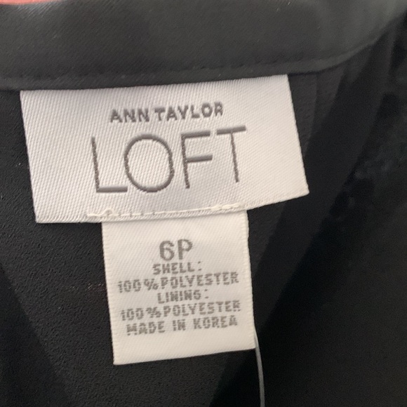 LOFT Black 100% Polyester Sequin Skirt Size 6P New With Tag - Picture 14 of 15